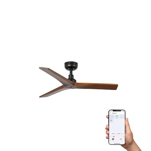 KLIM S Ceiling fan siyah/ceviz TUYA
