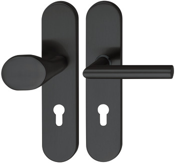 Security door handles, Stainless steel, Startec, SDH 1103, long backplate - 902.81.167