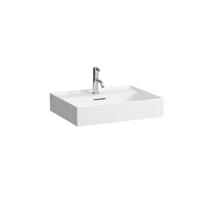 LAUFEN Kartell Wall/Counter Basin 1 Tap Hole 600x460 White 9510118