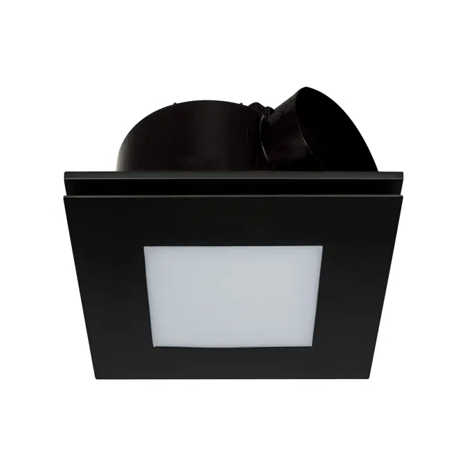 Kado Lux HiFlow 200 Square Matte Black LED Exhaust Fan 2020357