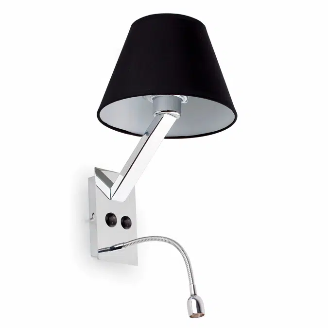 68507 - MOMA Black Wall Lamp with Reader