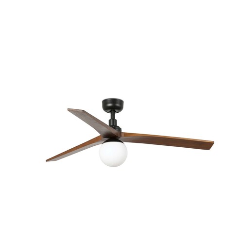 KLIM M Ceiling fan siyah/ceviz E27 duvar kumandası beyaz
