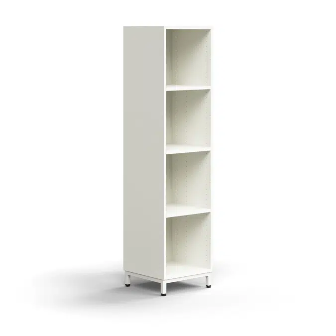 Bookcase Qbus, 3 Shelves, Leg Frame