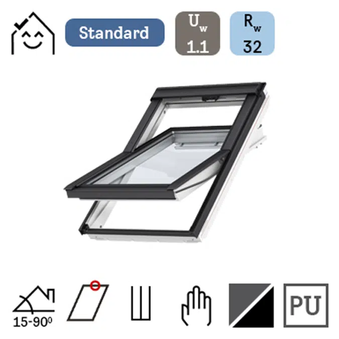 GLU 61 Standart Beyaz Poliüretan Pencere