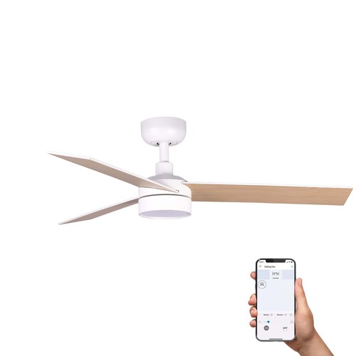 RUDDER S LED Ceiling fan beyaz/ash 20W SWT TUYA