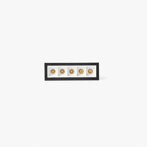 TROOP recessed black-white 5x2W 36° 4000K CRI90