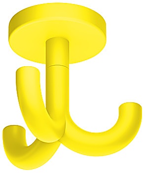 Ceiling hook, with 3 hooks, ceiling installation, polyamide - 842.65.318