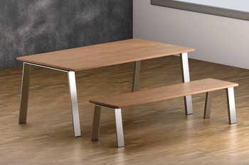 Bench base, Complete set, aluminium, floating appearance - 638.91.100