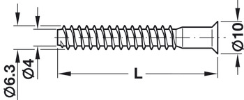 Tek parça bağlantı elemanı, Konfirmat, çakma başlı, delik için ⌀ 5 mm, SW4 - 264.43.196
