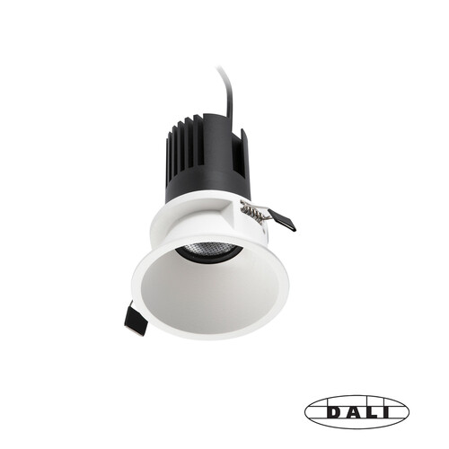 TULIPA SIM White recessed downlight IP65 7W 15° 3000K CRI90 DALI