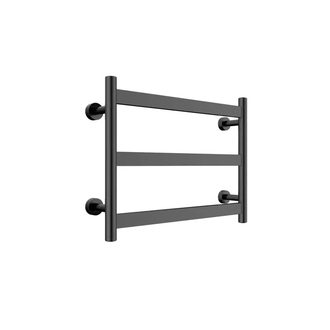 Mizu Stream 600 x 450mm Matte Black Heated Towel Rail 9508764