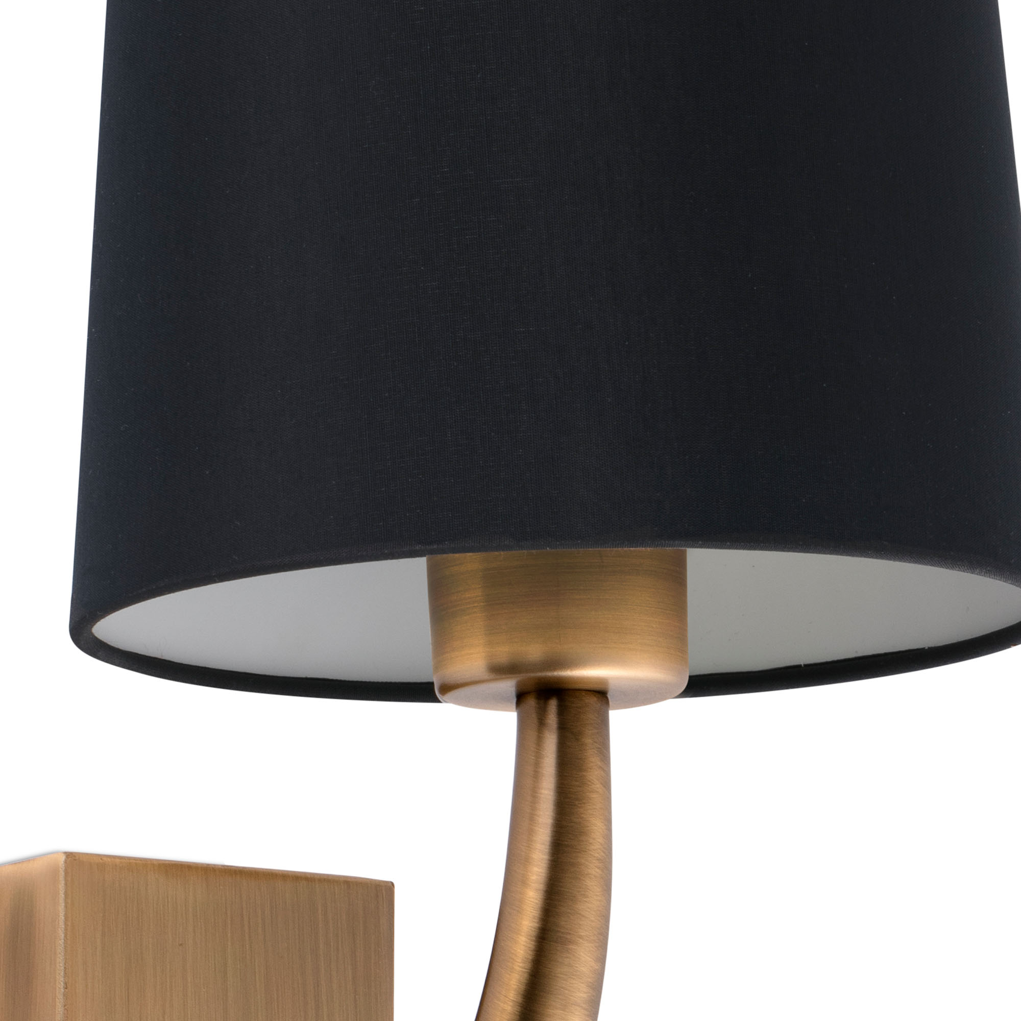 REM Old gold/black wall lamp