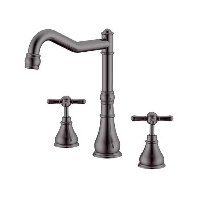 Milli Voir Hob Lavabo / Spa Seti Çapraz Kollar Gunmetal 2265550