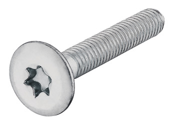 Threaded screw, Flat Head, Ts T-Star Drive 20, M4, Zinc Plated - 022.38.002