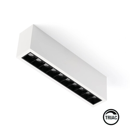 TROOP Surface 10x2W beyaz-siyah 15° 2700K CRI90 TRIAC