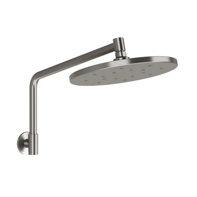 Milli Marq Edit Brushed Gunmetal 250mm Overhead Shower with Arm 21988