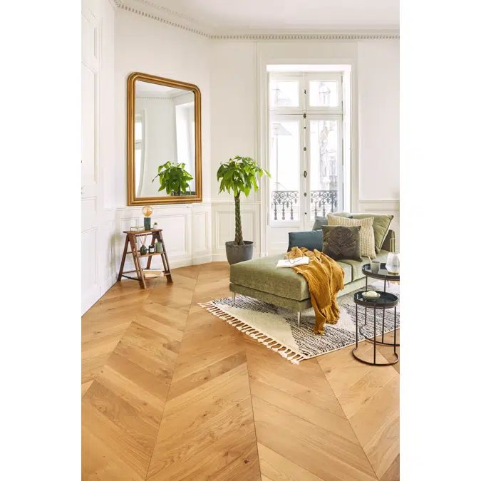 Zenitude Miel Chevron Laminate Flooring