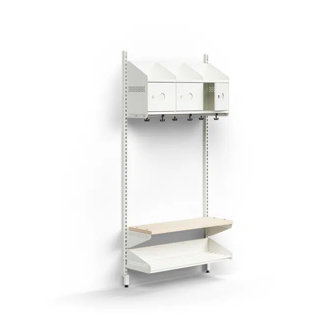 Entry 3 Basic Wall Wardrobe Unit with Metal Cover