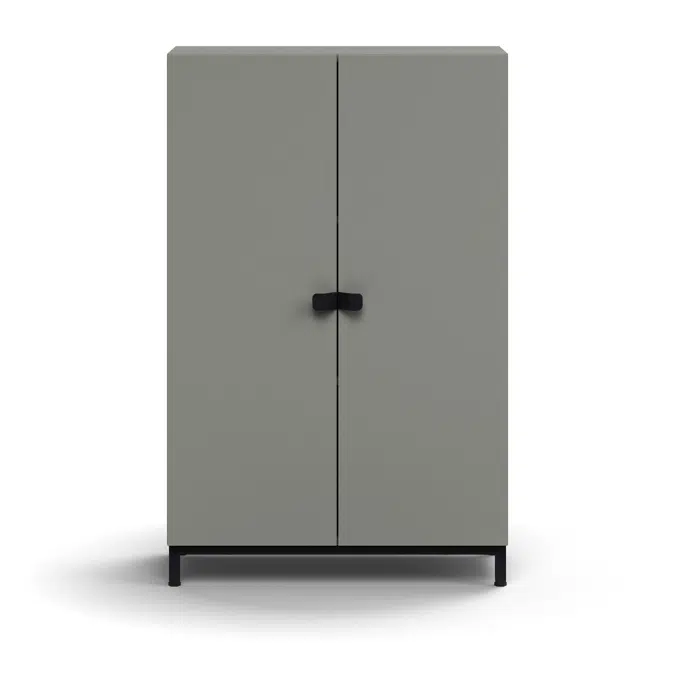 Cabinet Qbus, 2 Shelves, Leg Frame, Handles
