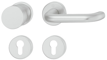 Door handle set, Aluminium, Hoppe, Paris 138L/42KV/42KVS - 904.95.331