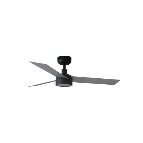 CRUISER S Black/aluminium fan Wall Control black 20W SWT