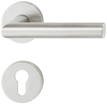 Door handle set, stainless steel, Startec, PDH4103, long backplate - 903.92.624