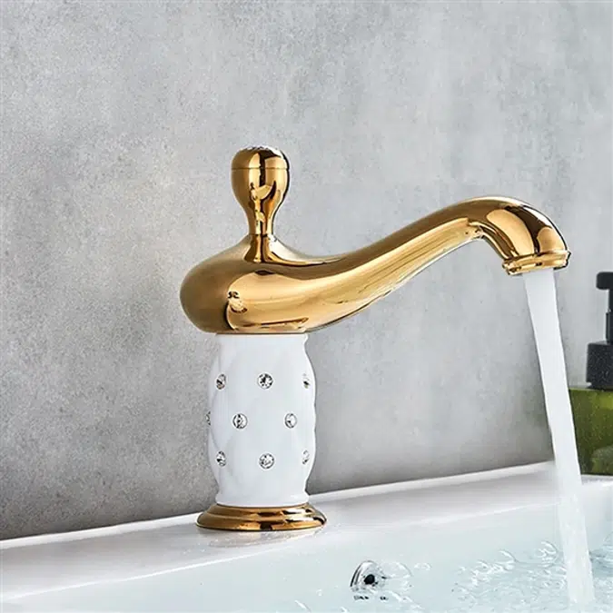 Lyon Altın Lüks Fotoselli Musluk