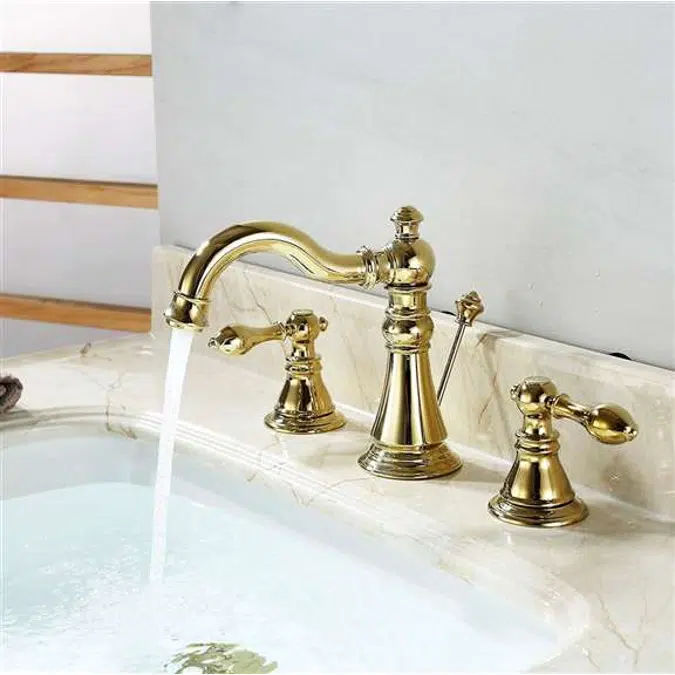 Burnaby Deck Mount Dual Handle Basin Faucet