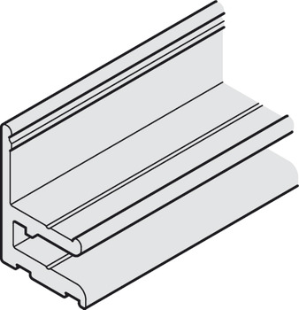 Fixed glass fixing profile for floor and wall connection - 940.43.810
