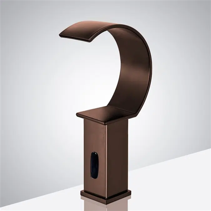 Contemporary Light Oil Rubbed Bronze Waterfall Touchless Faucet