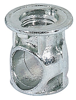 Connector housing, Stablofix, steel, galvanized, with rim - 262.88.904
