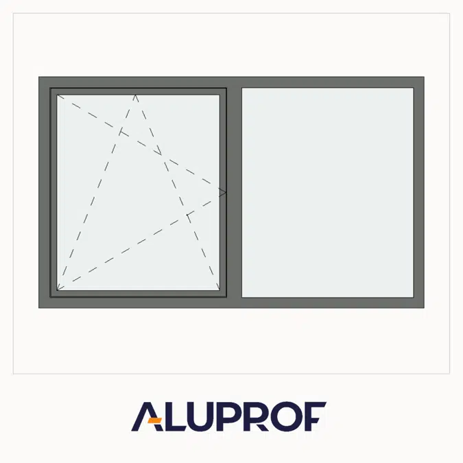 MB-86N SI Çift Kanat Sabit Bölmeli Vasistas Pencere