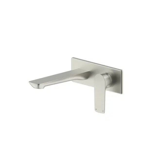 Trace Brushed Nickel Wall Basin/Bath Mixer Set 2218827