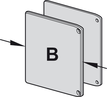 End cap set for running track with clip panel - 941.62.020