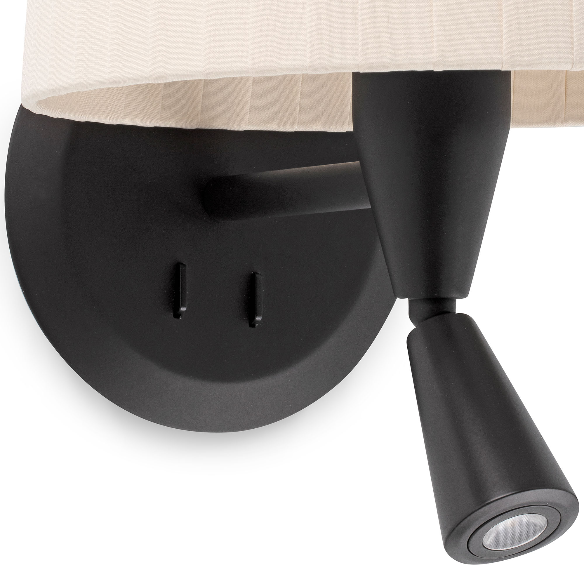 SAMBA siyah/ribbon beige duvar lambası with reading light