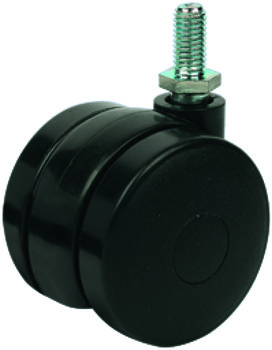 Twin wheel castor, Load bearing capacity 35 kg, steerable - 660.09.304
