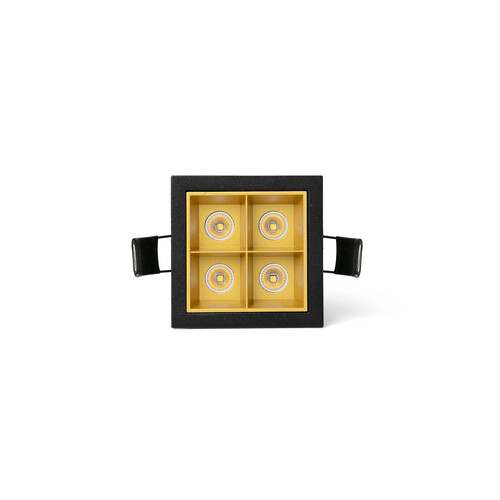 TROOP Recessed siyah-altın 4x2W 48° 2700K CRI90