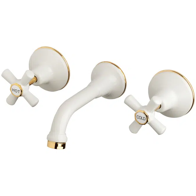Posh Bristol White / Gold Bath Set 2205232