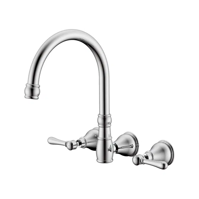 Milli Voir Chrome Lever Handles Wall Sink Set 2265310