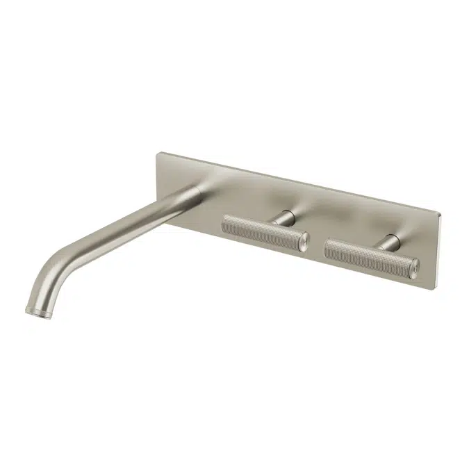 Milli Etch Brushed Nickel Wall Basin/Bath Hostess Tap System 21848