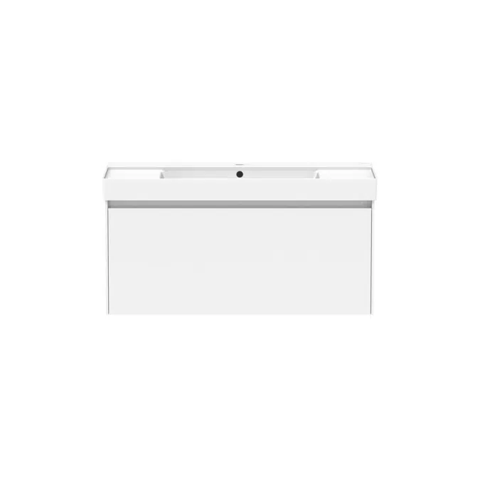 Ona Matte White All Drawer Single Centre Bowl Vanity 1000mm 20795