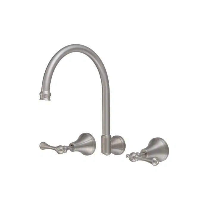 Kado Era Brushed Nickel Wall Sink Set Lever Handle 9512060