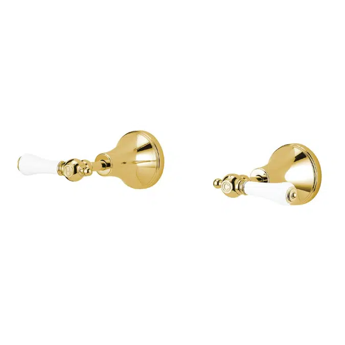 Kado Era Wall Top Assemblies Lever Porcelain Handle Brass Gold 9507631