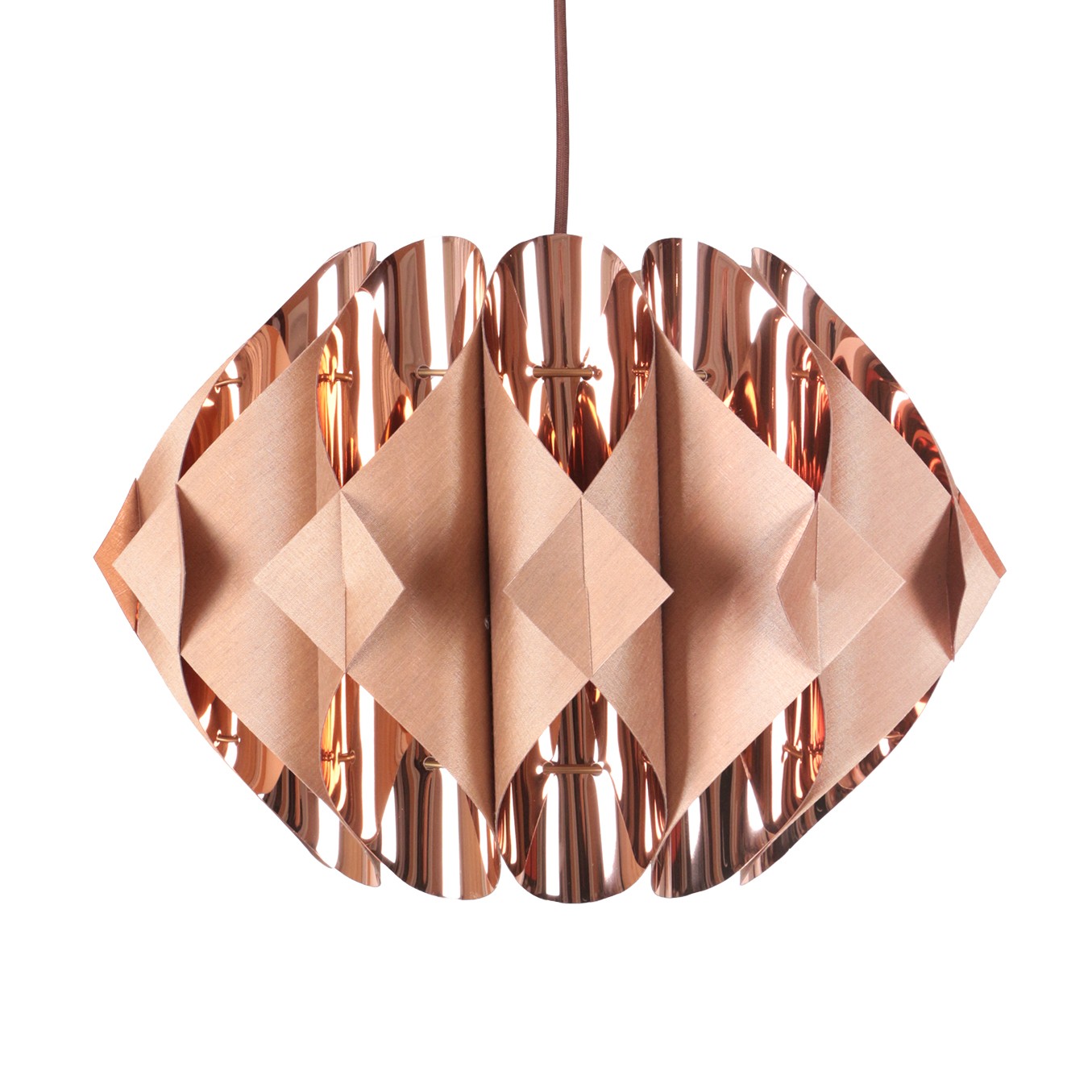 Nova Geometrik Origami Sarkıt Avize Bakır 