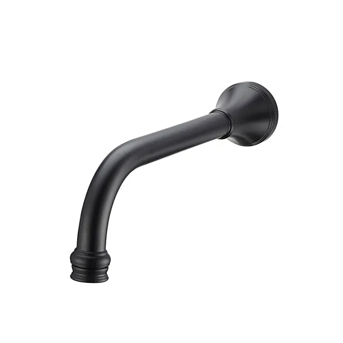 Kado Era Matte Black 200mm Wall Bath Outlet 2263731