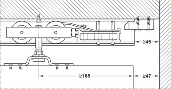 Track fixing block, For Hawa Junior 120 wall pocket solution - 940.80.441