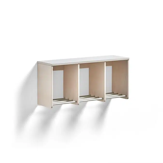 Ebba Wall Mounted 3 Section Storage Unit