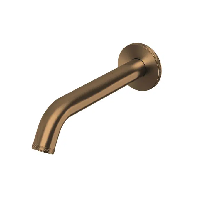 Milli Etch Brushed Bronze Wall Basin/Bath Outlet 200mm 21863