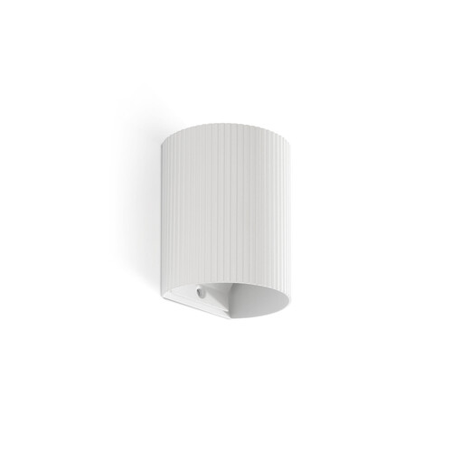SOLE beyaz round duvar lambası fluted