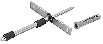 Shelf support, with screw-on plate and wall plug fixing - 283.32.060